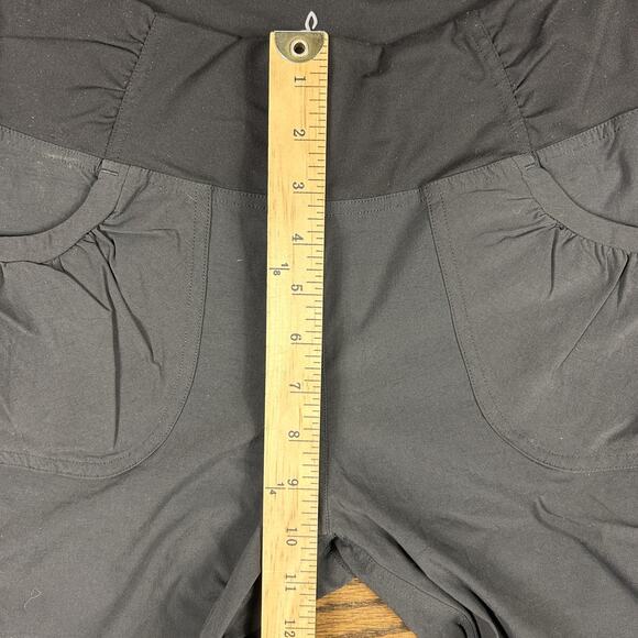 PrAna Pants Womens Medium Black Stretch Hiking Travel Yoga Regular Inseam - Picture 5 of 10